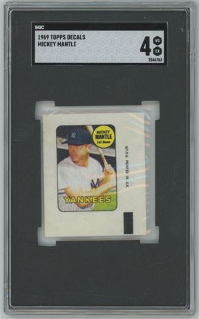 1969 Topps Decals Mickey Mantle SGC 4 VGEX