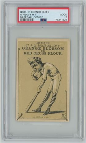 1880s H804-10 Corner Clefs Baseball Comics A Heavy Hit PSA 2 GOOD Pop 5 1 Higher
