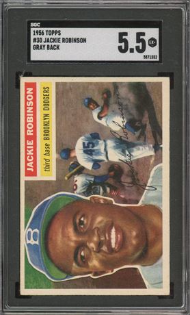 1956 Topps #30 Jackie Robinson SGC 5.5 EX+