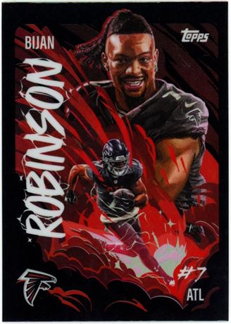 2025 Topps Chrome Bijan Robinson Ultra Violet SSP Case Hit