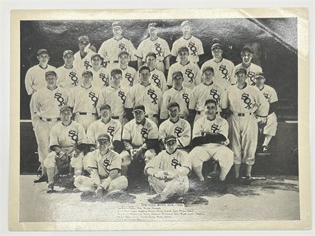 1935 Chicago White Sox Team Photo Luke Appling, Ted Lyons, Ray Schalk, Red Faber