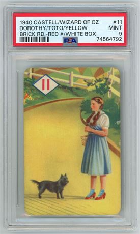 1940 Castell Wizard Of Oz #11 Dorothy, Toto, and Yellow Brick Road PSA 9 NMMT