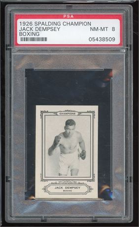 1926 Spalding Champion Boxing Jack Dempsey PSA 8 NMMT
