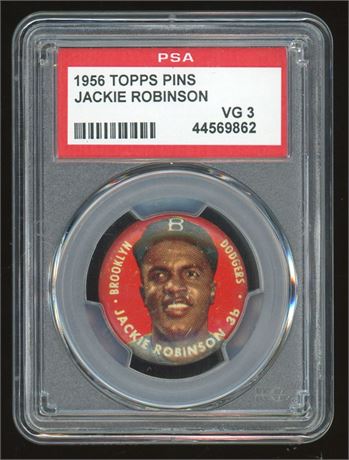 1956 Topps Pins Jackie Robinson PSA 3 VG