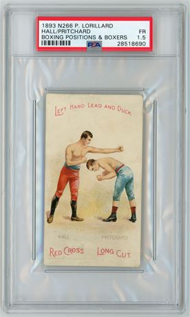 1893 N266 P Lorillard Hall & Pritchard Boxing Positions & Boxers PSA 1.5 FAIR