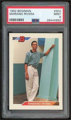 1992 Bowman #302 Mariano Rivera RC PSA 9 MINT