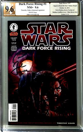 Dark Force Rising #1 (2014) PGX 9.6 Signed by Timothy Zahn