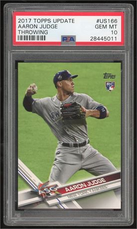 2017 Topps Update Aaron Judge RC Throwing PSA 10 GEM MINT