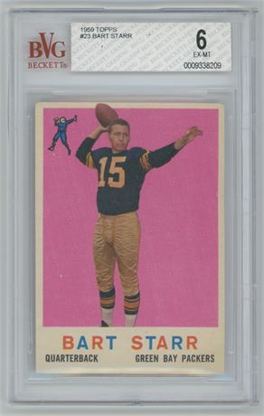 1959 Topps #23 Bart Starr BVG 6 EXMT