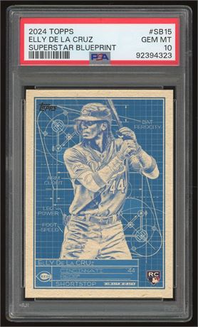 2024 Topps Superstar Blueprint Elly De La Cruz RC PSA 10 GEM MINT