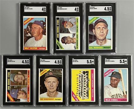 1966 Topps SGC Graded Lot w/ Sutton RC & Stargell (7)
