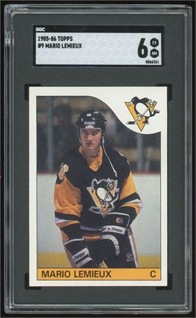 1985 Topps #9 Mario Lemieux RC SGC 6 EXMT