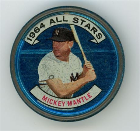 1964 Topps Coins #131 Mickey Mantle All-Stars Left-Handed Scratches
