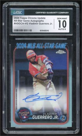 2024 Topps Chrome Update Valdimir Guerrero Jr All Star Game Auto CGC 10 Auto 9