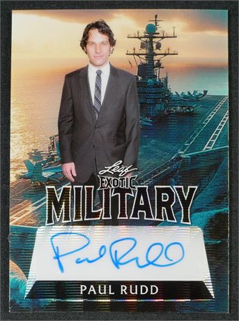 2024 Leaf Exotic Military 4/4 Paul Rudd Autograph Navy