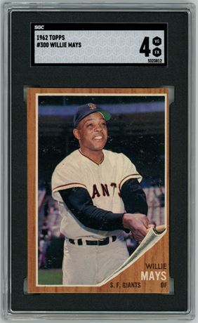 1962 Topps #300 Willie Mays SGC 4 VGEX