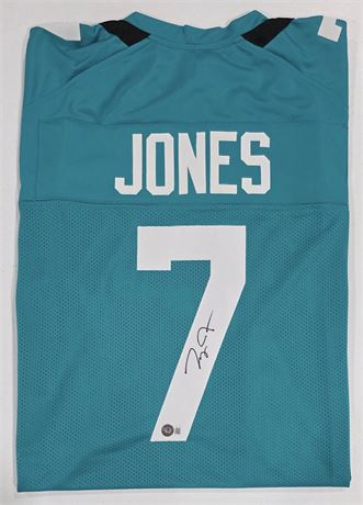 Zay Jones XL Autographed Pro Style Teal Football Jersey Beckett