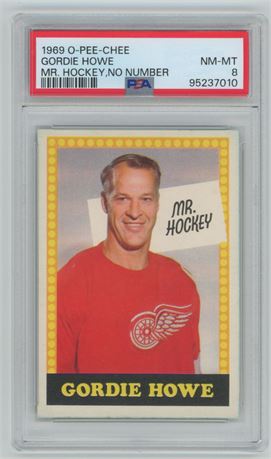1969 O-Pee-Chee Gordie Howe Mr. Hockey, No Number PSA 8 NMMT