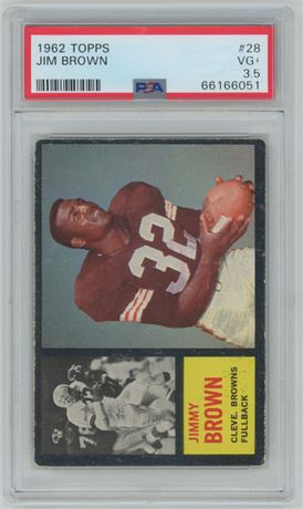 1962 Topps #28 Jim Brown PSA 3.5 VG+