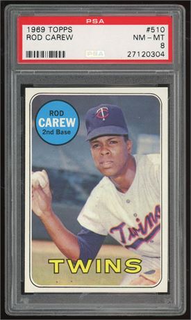 1969 Topps #510 Rod Carew PSA 8 NMMT