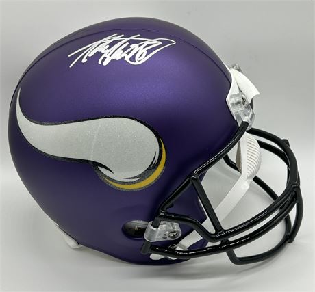 Adrian Peterson Signed Minnesota Vikings Full Size Speed Replica Helmet - PSA