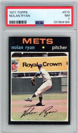 1971 Topps #513 Nolan Ryan PSA 7 NM Sharp!