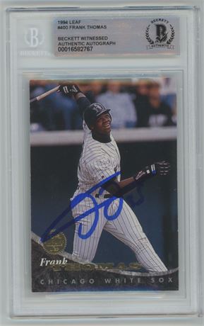 1994 Leaf #400 Frank Thomas Autograph BGS Authentic