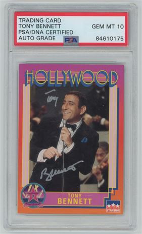 Tony Bennett PSA Certified Autographed Trading Card PSA 10 Auto Grade