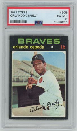 1971 Topps #605 Orlando Cepeda PSA 6 EXMT