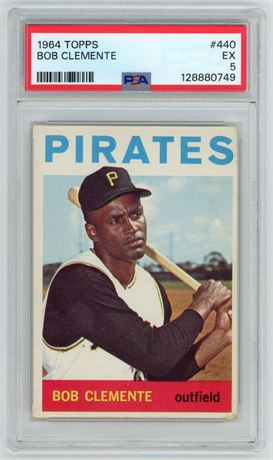 1964 Topps #440 Roberto Clemente PSA 5 EX