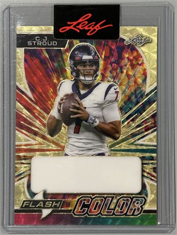 2023 Leaf Eclectic Football CJ Stroud RC Flash of Color Pre-Production Proof 1/1