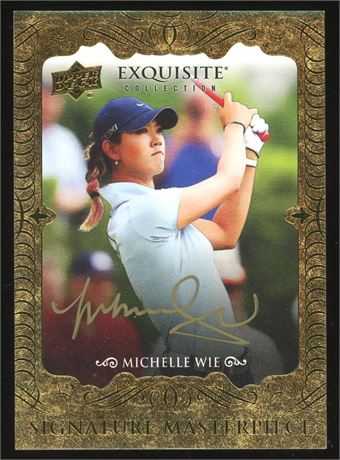 2013 Upper Deck Exquisite Golf Michelle Wie Signature Masterpieces Auto