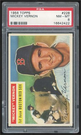 1956 Topps #228 Mickey Vernon PSA 8 NMMT