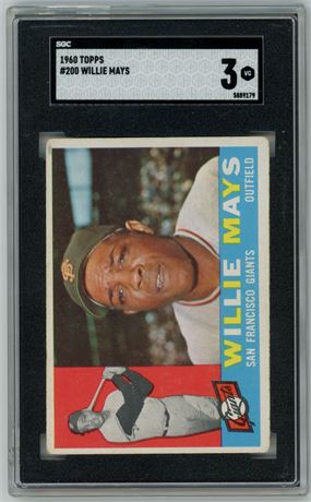 1960 Topps #200 Willie Mays SGC 3 VG