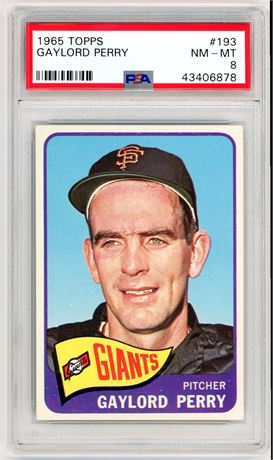 1965 Topps #193 Gaylord Perry PSA 8 NMMT
