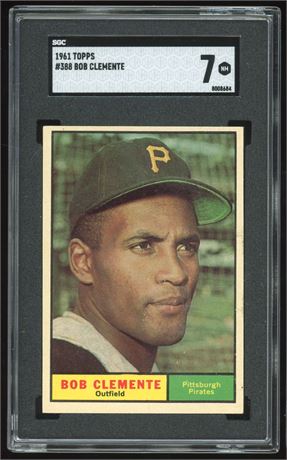 1961 Topps #388 Roberto Clemente SGC 7 NM