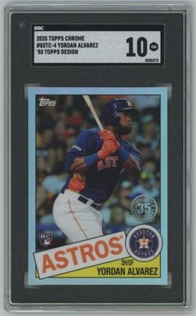 2020 Topps Chrome Yordan Alvarez RC 1985 Topps Design SGC 10 GEM MINT