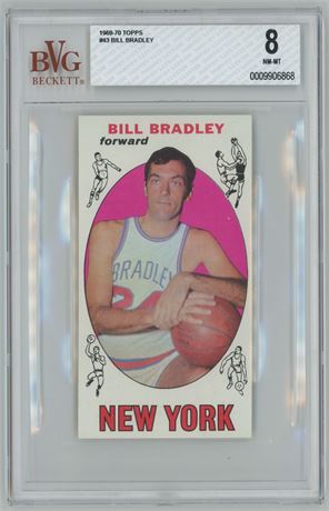 1969 Topps #43 Bill Bradley RC BVG 8 NMMT