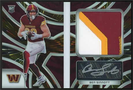 2024 Panini Spectra Rookie Genesis Ben Sinnott Jumbo Patch Auto Booklet 5/40