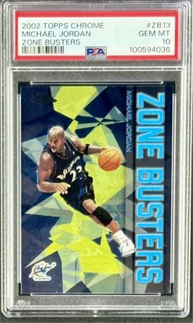 2002 Topps Chrome Michael Jordan Zone Busters PSA 10 GEM MINT