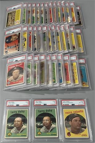 1949-1960 Topps/Bowman/Fleer PSA 5-6 Graded Lot (40)