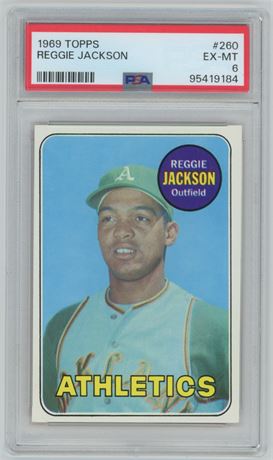 1969 Topps #260 Reggie Jackson RC PSA 6 EXMT