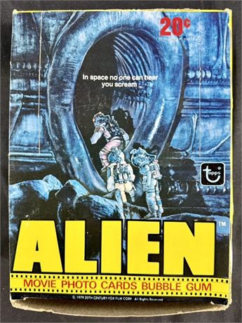1979 Topps Alien Movie Photo Cards Opened Box w/ 36 Sealed Wax Packs