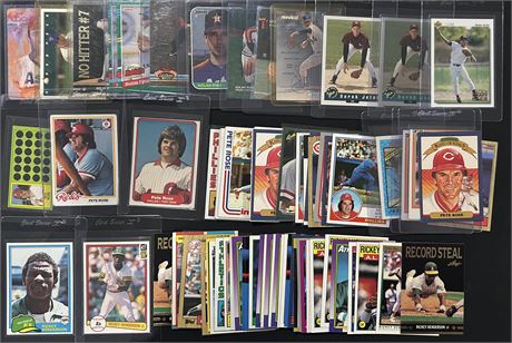 1978-95 Star Lot (84) w/ Henderson, Ryan, Jeter RC's, Rose