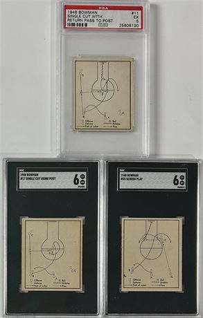 1948 Bowman Basketball Graded Lot (3)
