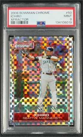 2006 Bowman Chrome #50 Ichiro XFractor 121/250 PSA 9 MINT