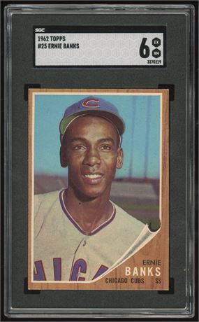1962 Topps #25 Ernie Banks SGC 6 EXMT