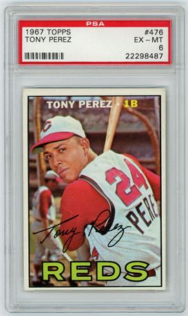 1967 Topps #476 Tony Perez PSA 6 EXMT