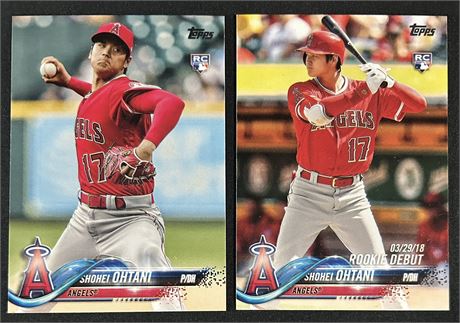 2018 Topps Update Series Shohei Ohtani Rookie Lot (2)