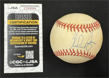 Nolan Ryan Signed Official Major League Baseball JSA Heavy Toning